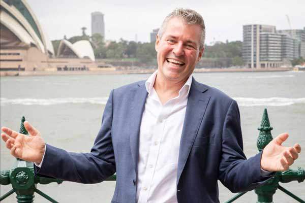 Marriage Celebrant, Michael Teulon, on Sydney Harbour