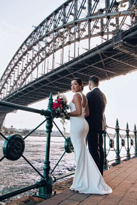 Marriage Registry Office, Bradfield Park, Milsons Point, Sydney under the harbnour bridge