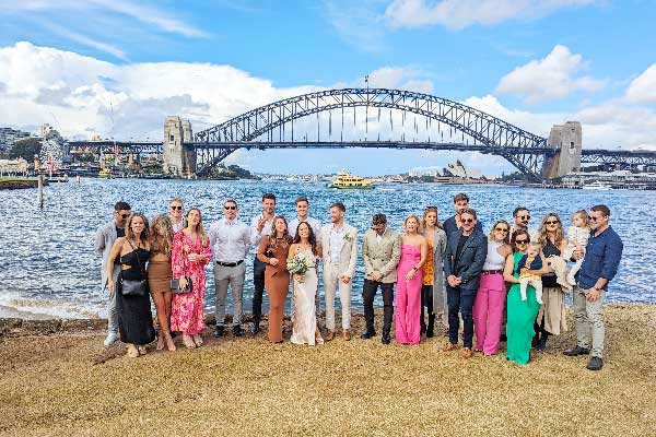 Simple ceremony at Blues Point Reserve - Amazing Marriage celebrant